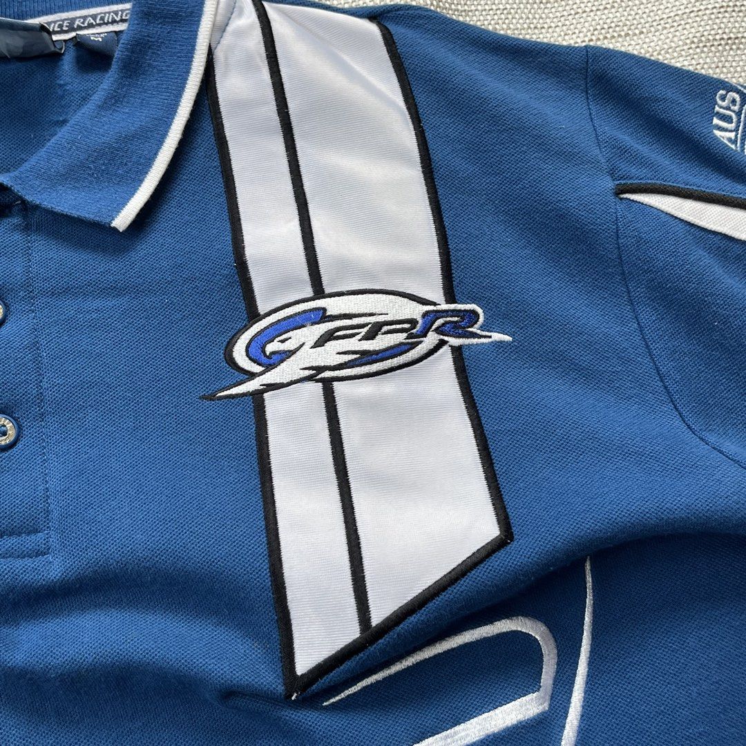 Ford Racing Polo Shirt (Category: Tshirts & Polo Shirts ) located in Panabo. Submitted by curated.dept (Listing ID 1464995666, Image 3). Description: size medium 22 width, 27 length excellent condition 9/10 color rate flaw on last slide very minimal freshly laundered .
