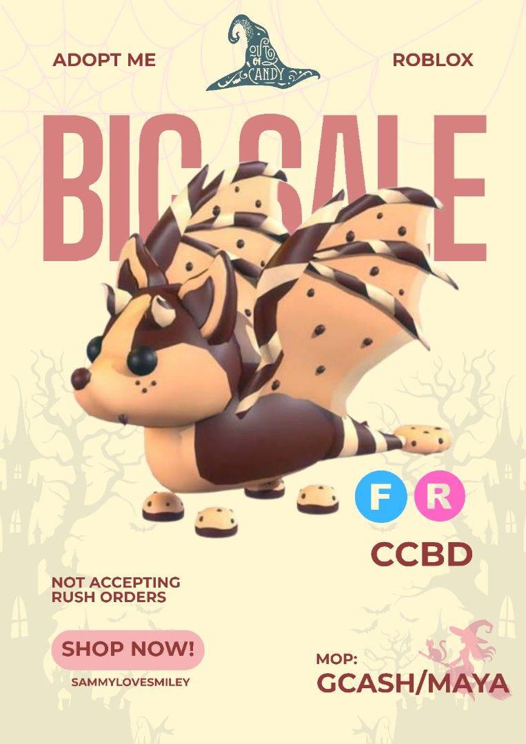 FR CCBD | Adopt Me (Category: In-Game Products) located in Iligan City. Submitted by sammylovesmiley (Listing ID 1465102082, Image 1). Description: ☞dm me for fast transaction ☞only accepting GCASH and MAYA for payment ☆fixed price ☆ No refund after the trade.