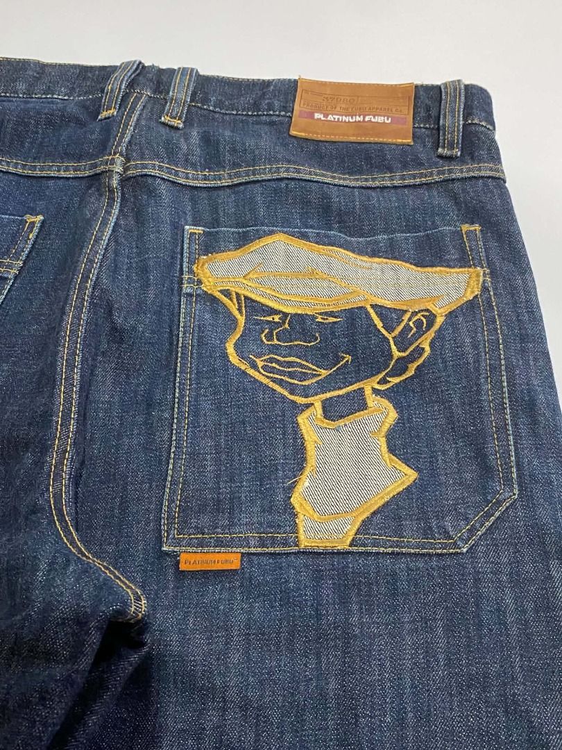 Fubu Platinum Pants (Category: Jeans) located in Orani. Submitted by yo.jo (Listing ID 1465014672, Image 3). Description: Fubu Platinum Pants Waist-38 inch Inseam-33 inch Length-46.5 inch Hem-10 inch Excellent Condition.