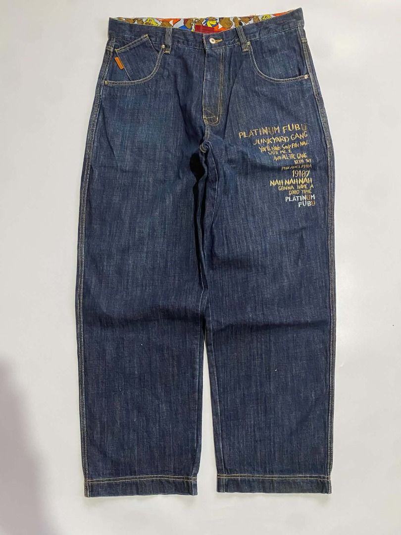 Fubu Platinum Pants (Category: Jeans) located in Orani. Submitted by yo.jo (Listing ID 1465014672, Image 2). Description: Fubu Platinum Pants Waist-38 inch Inseam-33 inch Length-46.5 inch Hem-10 inch Excellent Condition.