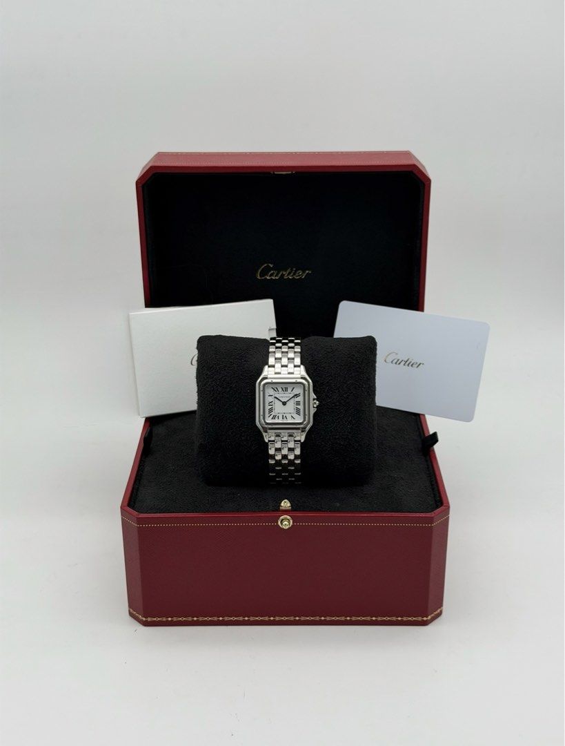 Fullset Cartier Panthere Medium (Category: Luxury Watches) located in Manila. Submitted by timelesseleganceph (Listing ID 1465038178, Image 2). Description: Fullset Cartier Panthere Medium Reference WSPN0007 Size 27mm x 37mm Quartz movement Dated Oct 2024 International Warranty Til 2032 Complete/Fullset - Watch, Box & Warranty Card.