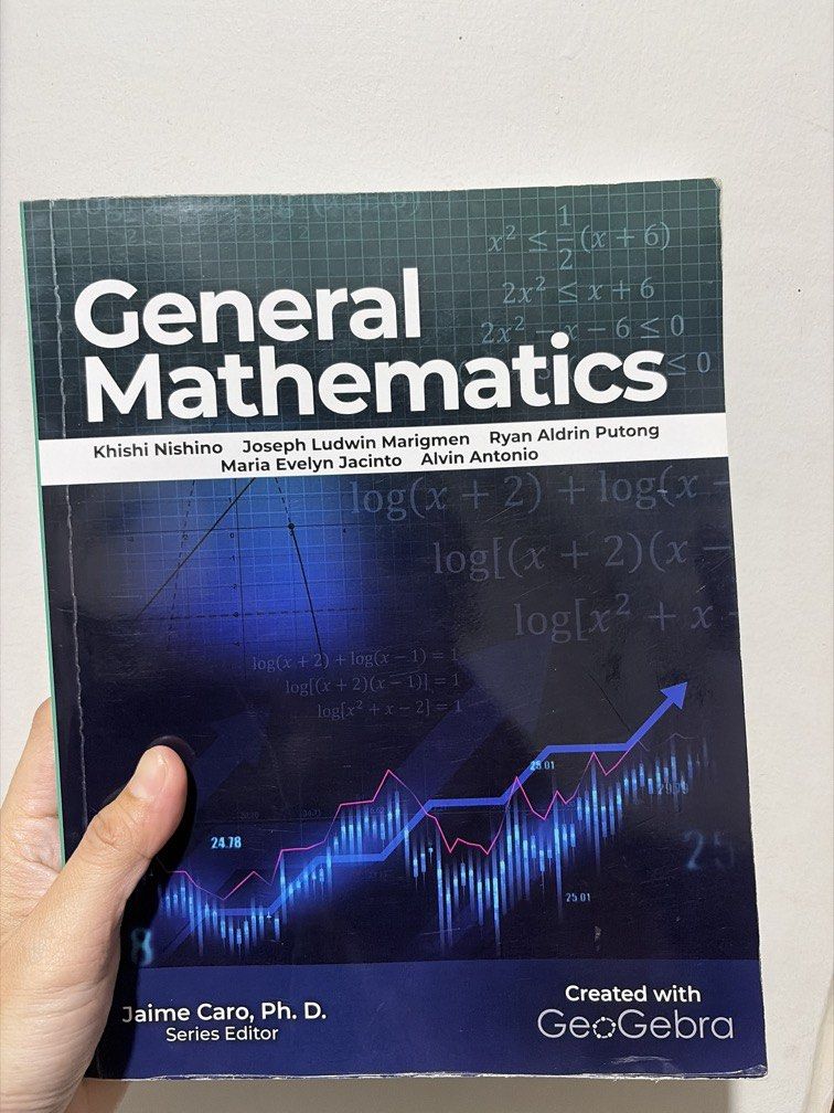 General Mathematics created with GeoGebra (Category: Textbooks) located in Manila. Submitted by Miss_KSJ (Listing ID 1465118567, Image 1). Description: Techfactors Good as new No markings.