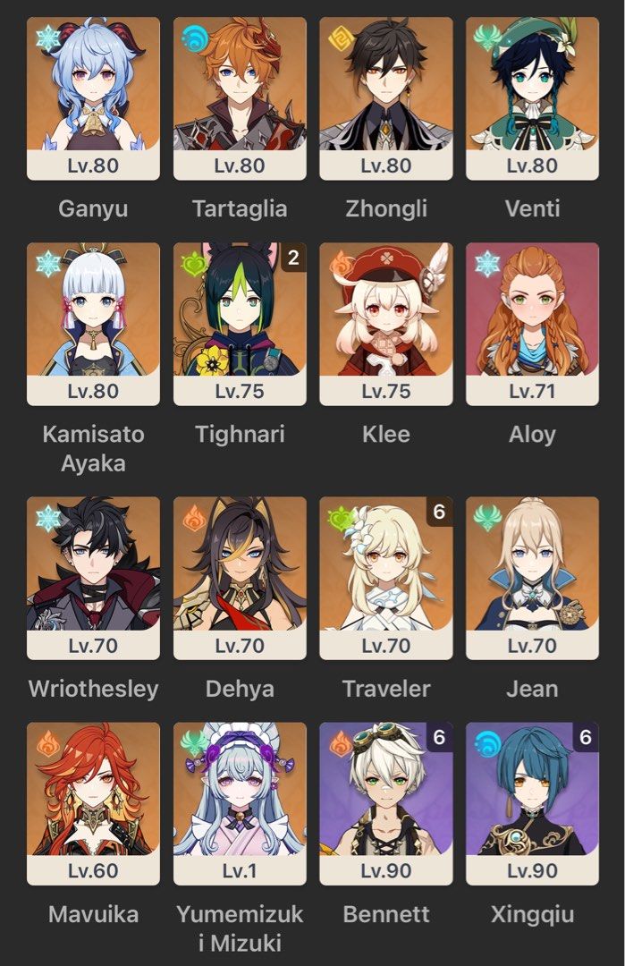 Genshin Impact Ar60 Account (Category: Game Gift Cards & Accounts) located in Manila. Submitted by silentfire.54ea36 (Listing ID 1465128204, Image 2). Description: - Endgame Genshin Impact account with a massive roster of 5-star characters - Top-tier DPS & Supports: Mavuika, Arlecchino, Furina, Nahida, Raiden, Kazuha C1, Hu Tao, Alhaitham, Yelan, Zhongli, and more - High Cons & C6s: Keqing C6, Diluc C4, Tighnari C2, Mona C1, Bennett C6, Xingqiu C