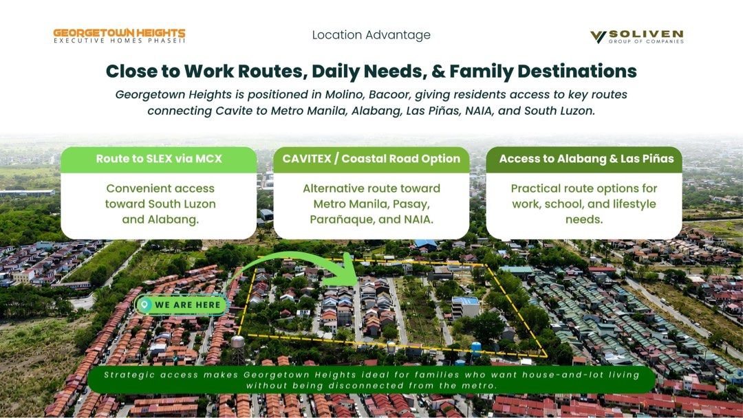 GEORGETOWN HEIGHTS CAVITE HOUSE AND LOT PACKAGE (Category: House & Lot) located in Manila. Submitted by mila.rodenas (Listing ID 1465101331, Image 3). Description: 🏡✨ YOUR DREAM HOME AWAITS AT GEORGETOWN HEIGHTS! ✨🏡 Looking for a modern, comfortable, and accessible home for your family? 💚 📍 Georgetown Heights Executive Homes Phase II Molino, Bacoor, Cavite 🏠 HOUSE & LOT FOR SALE ✅ Pre-Selling ✅ RFO (Ready for Occupancy) ✅ Essential • Standar
