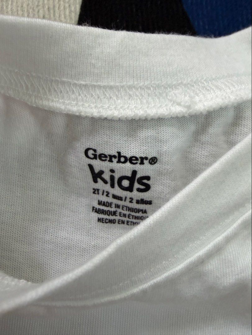 Gerber white shirt boys (Category: Babies & Kids Fashion) located in Manila. Submitted by urbanwear (Listing ID 1465081642, Image 2). Description: USA 2.