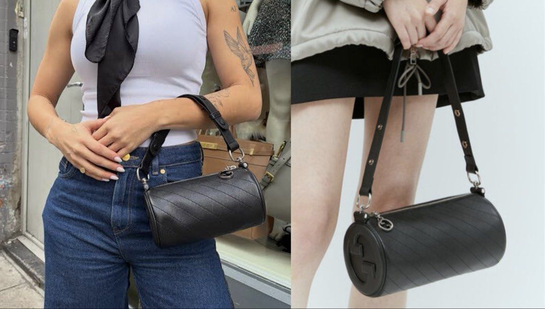 GG Blondie Mini Barrel Bag (Category: Shoulder Bags) located in Quezon City. Submitted by chic.bags (Listing ID 1465037499, Image 3). Description: Coded Pure leather GG underzip Adjustable strap With dust bag Good as new No issue Japan preloved Actual photo posted Mop: gcash.