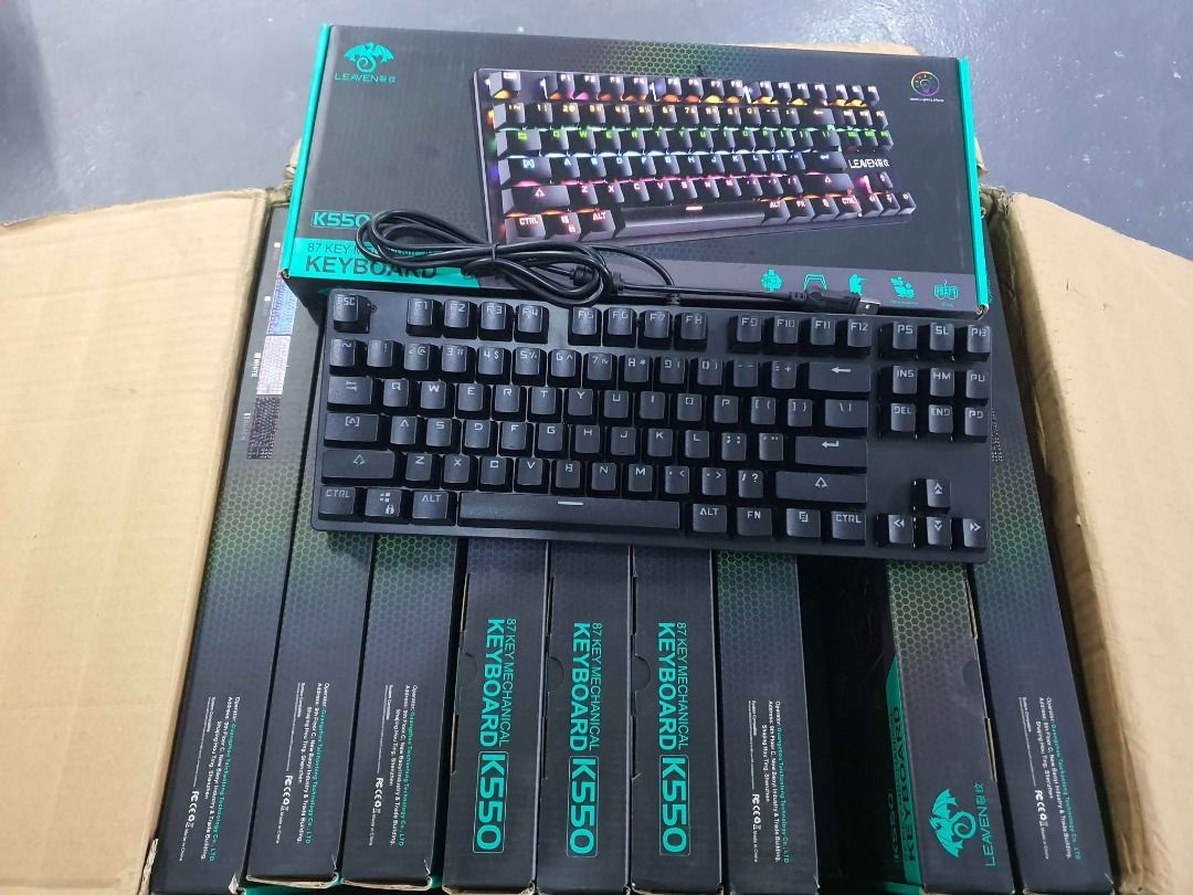 GIGAWARE MECHANICAL KEYBOARDS (Category: Computer Keyboard) located in Quezon City. Submitted by projectzeroo26 (Listing ID 1465158195, Image 1). Description: GIGAWARE MECHANICAL KEYBOARDS GIGAWARE K550 Mechanical Keyboard | 87 Keys BRANDNEW OLD STOCKS RETAIL PRICE: 600 WHOLESALE: 500/10PCS UP.