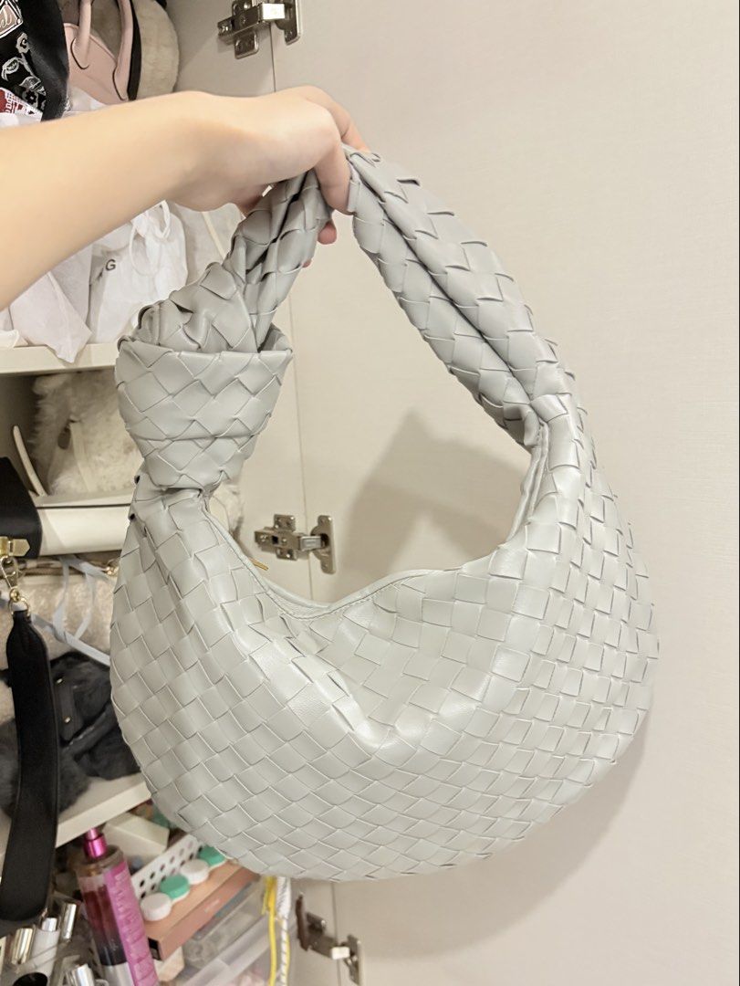 Gray woven style shoulder bag - ala b0ttega (Category: Shoulder Bags) located in Manila. Submitted by collectclub (Listing ID 1465053307, Image 1). Description: Hello! im selling my entire bag collection, buy more than one and ill give discount, pm me for conditions/ more photos of the bags. For big bas i can only lalamove. no packaging for bigger bags . loc: manila.