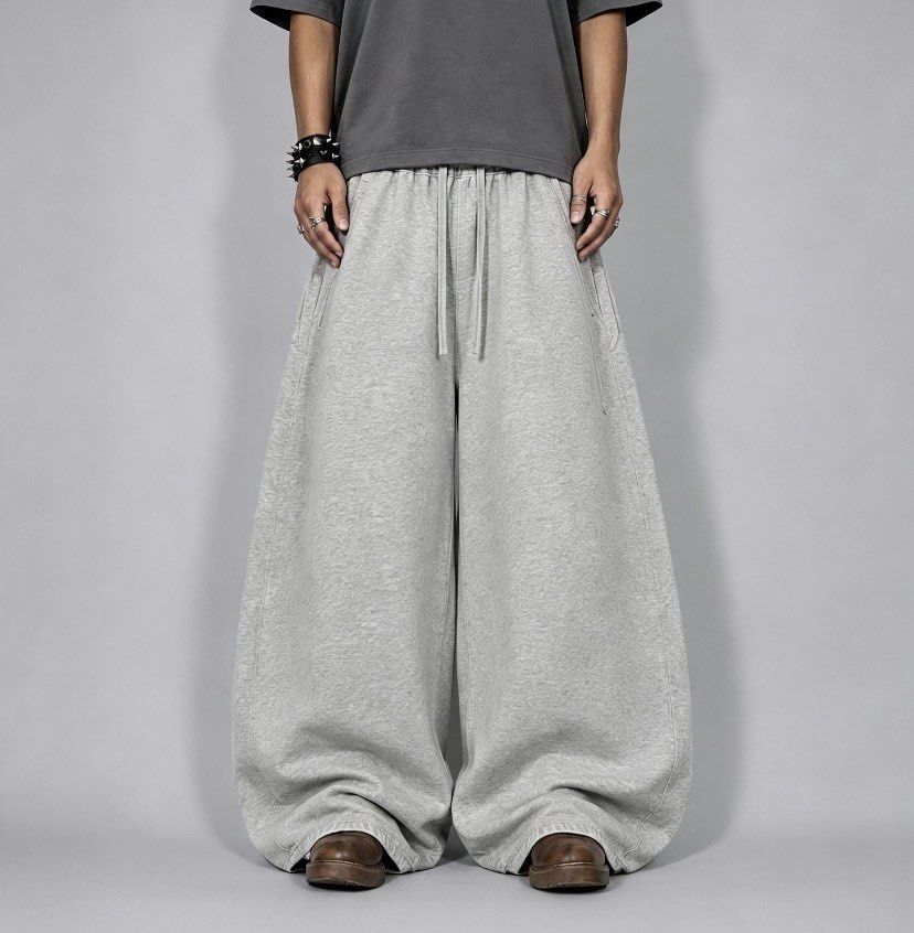 Grey Oversized Wide Leg Sweatpants Drawstring Joggers (Category: Announcements) located in Manila. Submitted by luckyeagle-0106 (Listing ID 1465032360, Image 1). Description: 300+SF🏷️ WHITE GRAY BAGGY SWEAT PANTS W-FREE SIZE L-39 T-13 LH-10 •NO ISSUE •GOOD CONDITION •HEAVY COTTON •THICK COTTON •MUST BUY IT.
