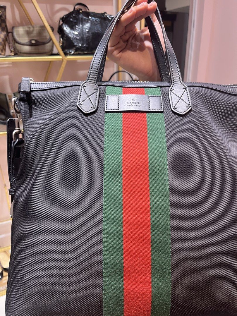 Gucci Cherry Line Canvas Leather Tote Bag (Category: Luxury Bags & Wallets) located in Manila. Submitted by luxuryitems_bybosst (Listing ID 1465083432, Image 1). Description: with box dustbag certificate.