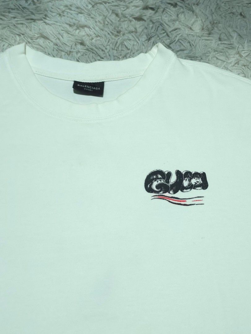 Gucci x Balenciaga (Category: Tshirts & Polo Shirts ) located in Abulug. Submitted by humanwhosellthings (Listing ID 1464969948, Image 3). Description: GÙCCI x BÀLENCIAGÀ ✅️Size: XLarge ✅️Dimes: 22W x 28L ✅Condition: Excellent ✅Issue: None ✅Color Rate: 9.8/10.