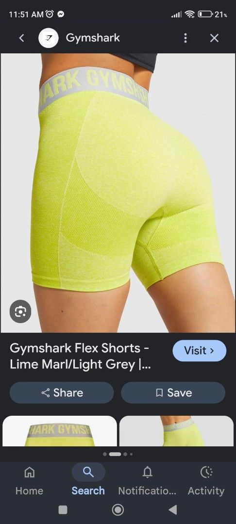 Gymshark Flex Shorts Lime Marl Light Grey (Category: Shorts) located in Manila. Submitted by lilianapat52117 (Listing ID 1465112763, Image 1). Description: GS FLEX SHORT LIME MARL SMALL WAIST 22-26 LENGTH 13½ EUC NO ISSUES 400.
