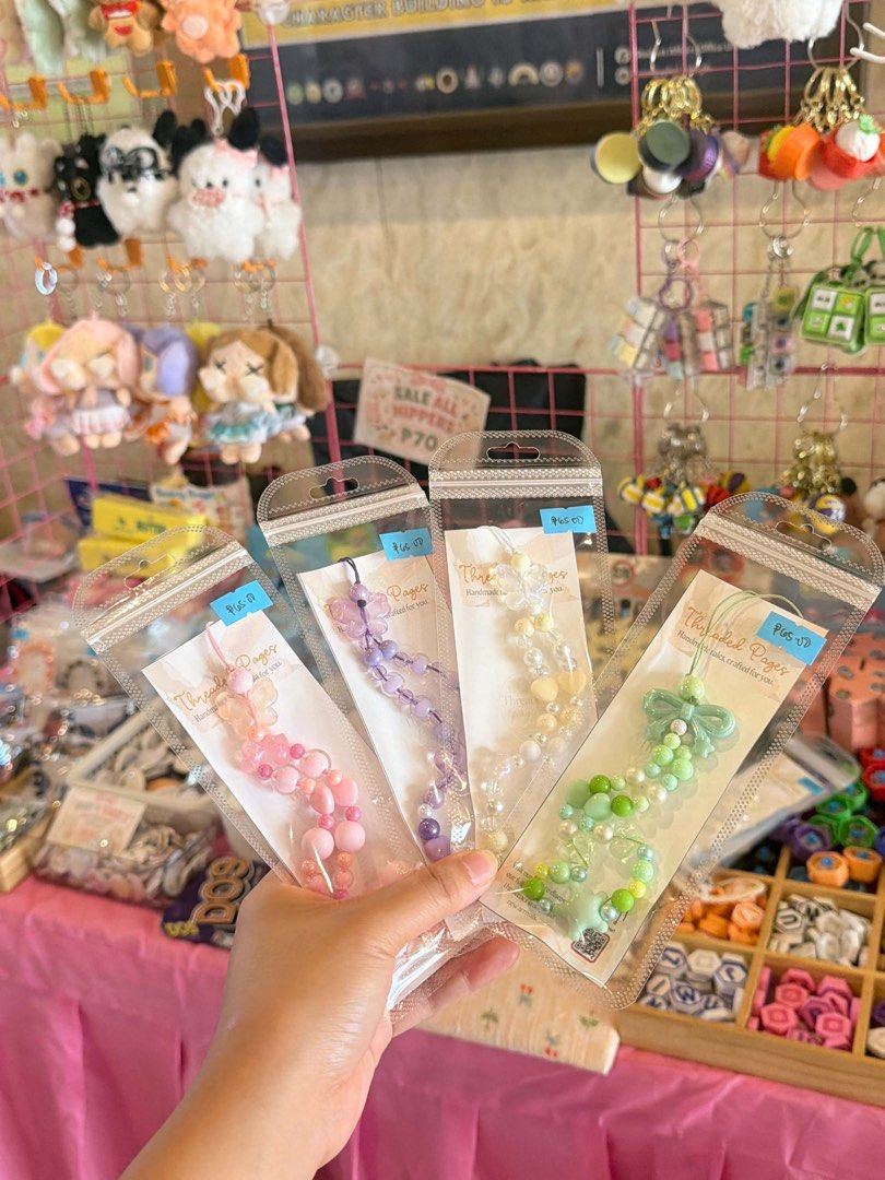 Handmade Bracelets / Phone Charms (Category: Bracelets) located in Manila. Submitted by threaded_pages (Listing ID 1465123620, Image 3). Description: I have lot of designs to choose from. You may also check out my facebook page - Threaded Pages Prices may vary depending on the design, its from Pho 35 - 120.