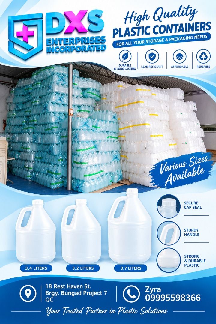 hdpe empty gallons 3.2/3.4/3.7 liters 18 pcs per bundle (Category: Looking For) located in Quezon City. Submitted by zyra26 (Listing ID 1465020726, Image 1). Description: .