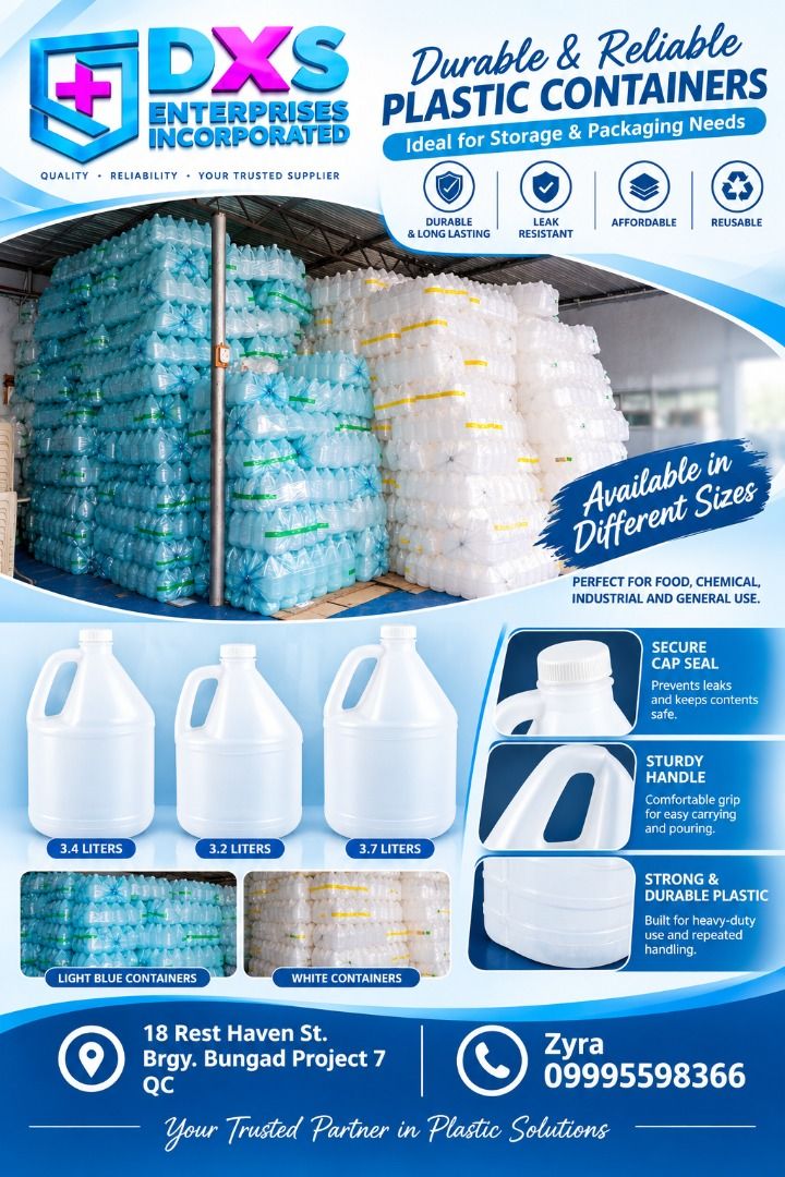 HDPE GALLONS EMPTY GALLONS 3.2/3.4/3.7| 18 PCS PER BUNDLE (Category: Looking For) located in Quezon City. Submitted by dxs_zyra (Listing ID 1464987678, Image 2). Description: .