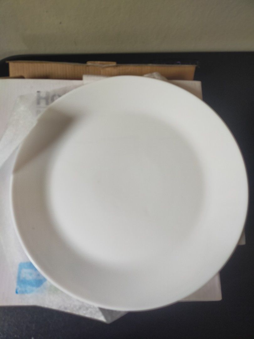HOME GALLERY Opal Plate (Category: Dinnerware & Cutlery) located in Quezon City. Submitted by leejong720610 (Listing ID 1464983732, Image 2). Description: Home gallery 10 inches opal white plate 6 pcs. like new, used only once. with box..