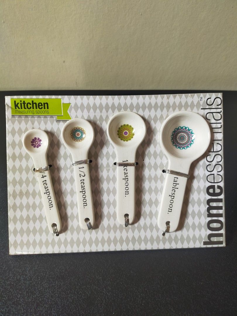 HOMEGOODS measuring spoon (Category: Other Kitchenware & Tableware) located in Quezon City. Submitted by leejong720610 (Listing ID 1464982919, Image 1). Description: Never use measuring spoon from the US... 1tbs to 1/4tsp HOMEGOODS brand.