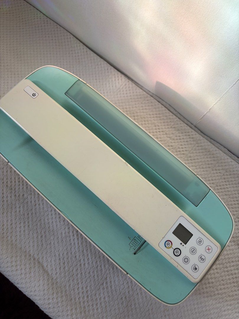 HP DeskJet Ink Advantage 3776 Printer (Category: Printers, Scanners & Copiers) located in Manila. Submitted by _designsby822 (Listing ID 1465040593, Image 3). Description: - Model: HP DeskJet Ink Advantage 3776 All-in-One Printer - Color: Stylish White and Aqua Blue - Design: Ultra-compact and space-saving with rear input and front output trays - Features: Easy-to-use digital screen and push-button control panel - Condition: Powers on perfectly; 