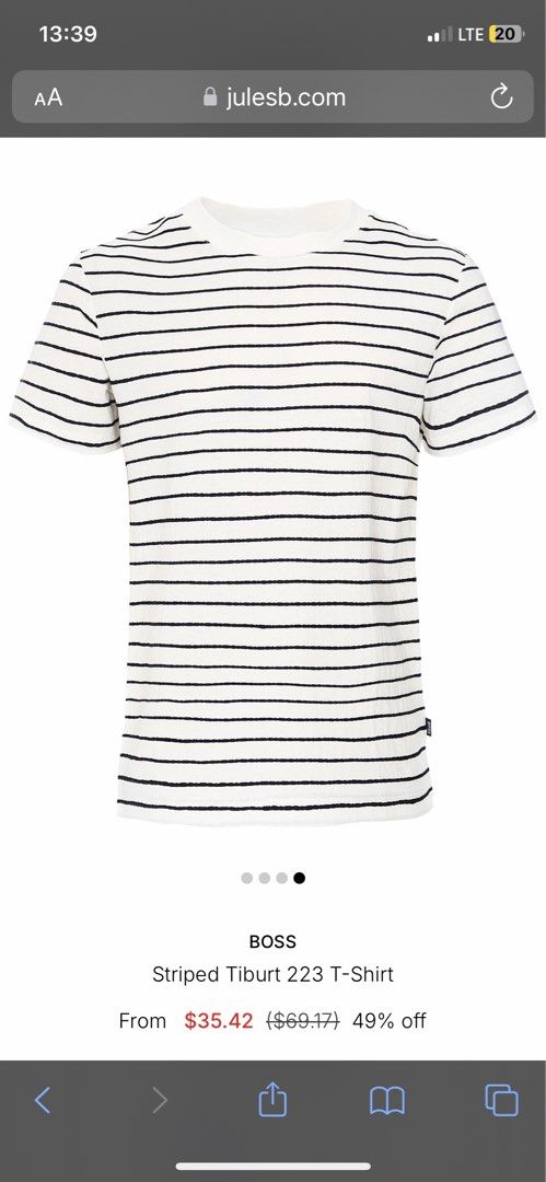 Hugo Boss Authentic Stripes Shirt (Category: Tshirts & Polo Shirts ) located in Tarlac. Submitted by geegeegoods (Listing ID 1465044860, Image 2). Description: Boss Stripe Tiburt 223 Shirt Authentic Size XL Dimes(in inches): 24x30 Very Good condition No issues.