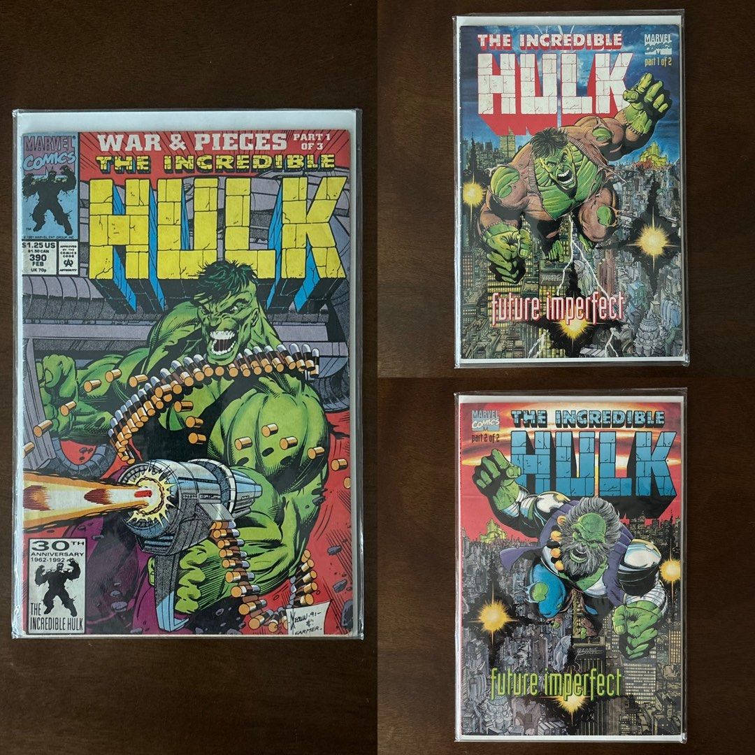 Hulk Comics (Category: Comics & Manga) located in Muntinlupa City. Submitted by toychestmnl (Listing ID 1465061845, Image 1). Description: • Hulk 390 - P300 • Hulk: Future Imperfect 1 & 2 - P600 #hulk #marvel #comics.