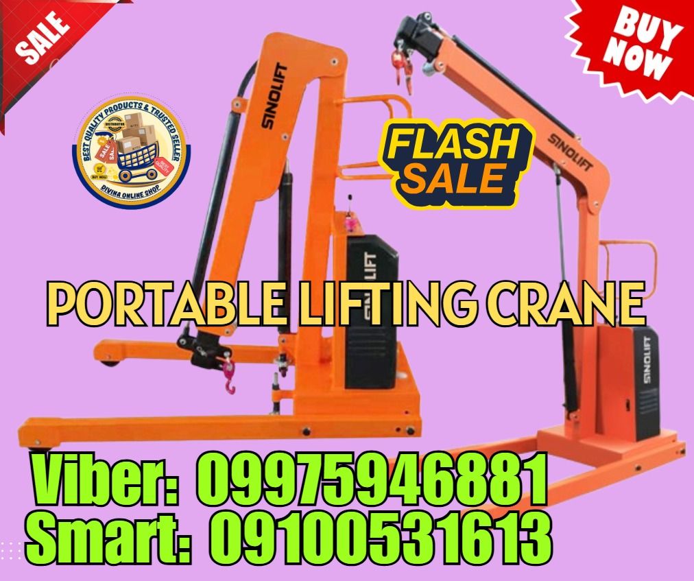hydraulic boom crane portable lifting crane (Category: Construction Tools & Equipment) located in Manila. Submitted by shantalita.shaine (Listing ID 1465058511, Image 1). Description: 🔥SALE! SALE! SALE! SALE! 📍 HURRRYYYY UUPPPPP!!! GET LESS DISCOUNT! 🌏 We Can Deliver Nationwide 👉 AP Cargo, LBC & Lalamove- door to door (🛳️ Sea /✈️ Air Freight) ✅ 💯 Guaranteed Seller ✅ Good Quality Products ✅ 💯 Legit Distributor ✅ Complete Permits ✅ 1 Year Wa