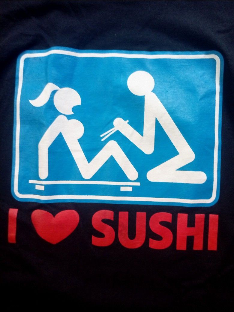 I love Sushi Tee (Category: Announcements) located in Nabunturan. Submitted by kell.vtg (Listing ID 1465020722, Image 2). Description: dimension width: 19 length: 26 size: small.