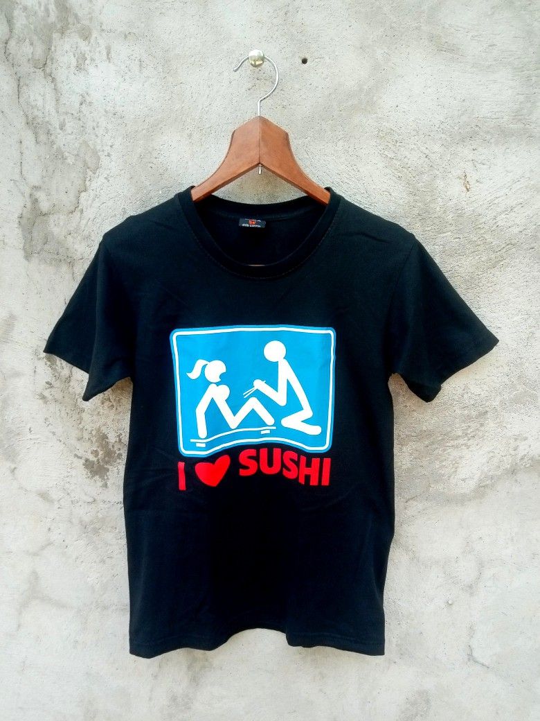 I love Sushi Tee (Category: Announcements) located in Nabunturan. Submitted by kell.vtg (Listing ID 1465020722, Image 1). Description: dimension width: 19 length: 26 size: small.