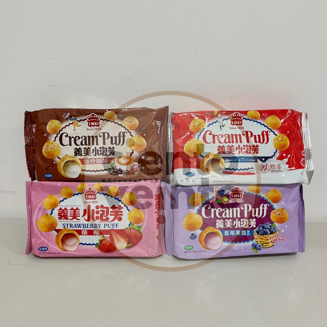 I Mei Cream Puff (Category: Other Food & Drinks) located in Manila. Submitted by ciento100veinte20 (Listing ID 1465058418, Image 1). Description: ITEM: I Mei Cream Puff ORIGIN: Taiwan STOCK: 1,000 WHOLESALE: PM to join our Resellers Group. Open for Drop Shipping. Location: Sta. Ana Manila Mode of Delivery: Lalamove or Tiktok Parcel Checkout MOP: GCASH OR BPI Description: 🥐 I Mei Cream Puff – Light, crispy, and delightfully filled with smooth, cr