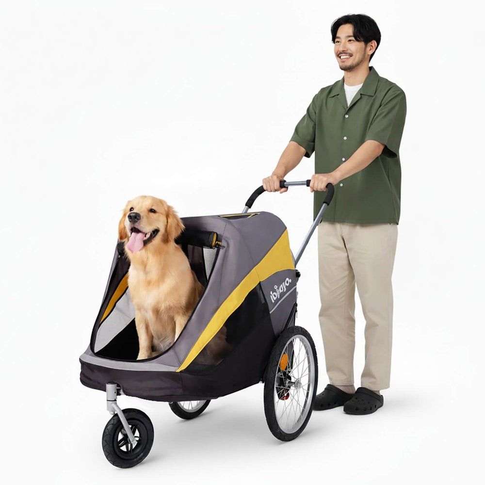 Ibiyaya stroller (Category: Homes & Other Pet Accessories) located in Paranaque City. Submitted by gingersy (Listing ID 1465156653, Image 2). Description: Hercules Heavy-Duty Pro Pet Stroller-Bike Trailer, 3-Wheel Extra-Large Dog Stroller Condition:9/10 Cabin dimension L33 W23.5 H24.4 (in) L84 W60 H62 (cm) Overall dimension L39.5 W32.5 H41.3 (in) L100 W83 H105 (cm) Folded dimension L27.5 W9.5 H37.4 (in) L70 W24 H95 (cm) Product Weight 40 lbs 18 k