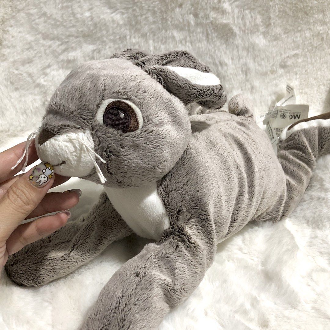 Ikea Plush Vandring Hare (Category: Infant Playtime) located in Quezon City. Submitted by kitsune.treasures (Listing ID 1464980394, Image 1). Description: *Firss to pay policy! *1 day reservation only. Failure to pay on time, auto cancel. 📍Quezon City * MOD: J&T | Lalamove * MOP: GCASH | BPI 📦ON HAND AND READY TO SHIP! CONDITION: WHAT YOU SEE IS WHAT YOU GET. Dimensions: Kindly check the photos for the actual measurements. Please check all the 