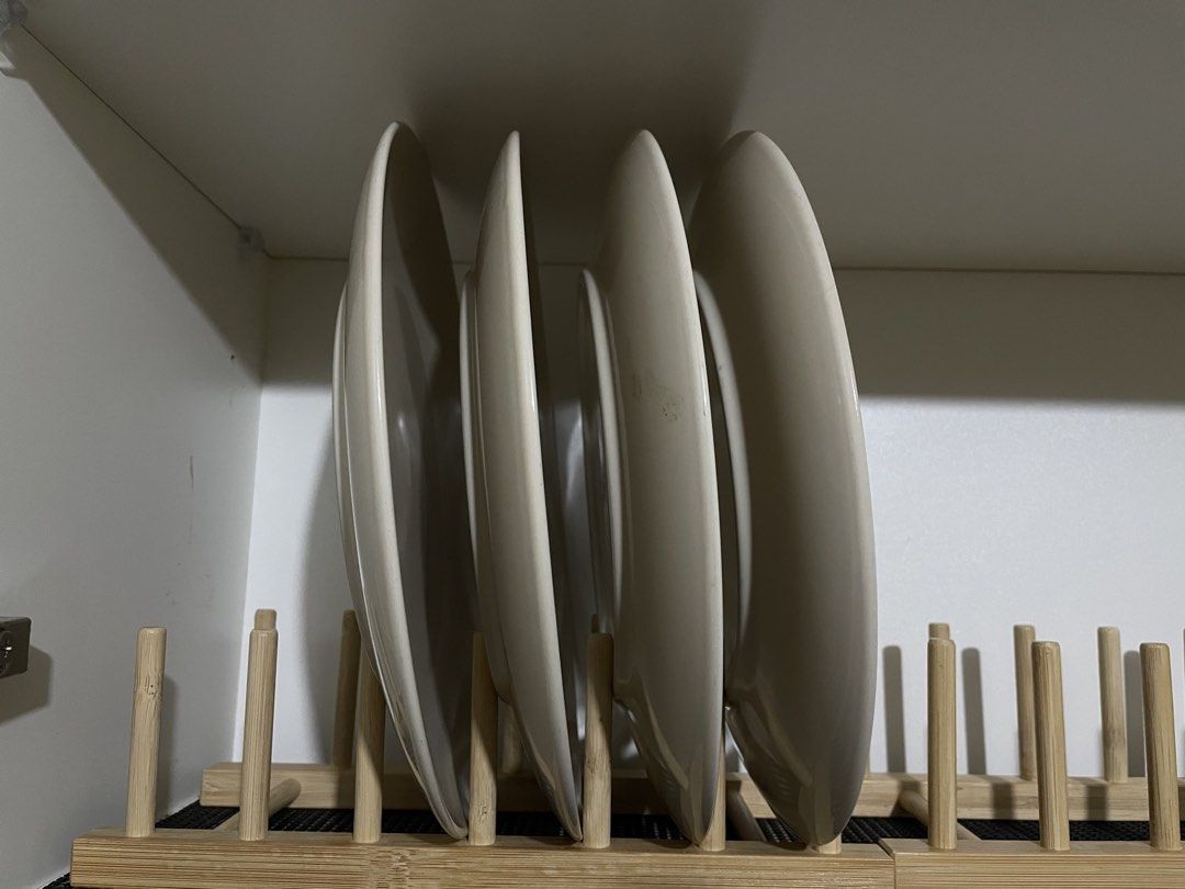 IKEA Stoneware Dinner Plates Beige Cream Set (Category: Dinnerware & Cutlery) located in Mandaluyong City. Submitted by mhaeydeclutters (Listing ID 1464989974, Image 1). Description: - Set of 4 IKEA dinner plates - Classic round shape in solid beige cream - Made from durable stoneware - Microwave and dishwasher safe - Minimalist design suits any table setup - Stackable for easy storage.