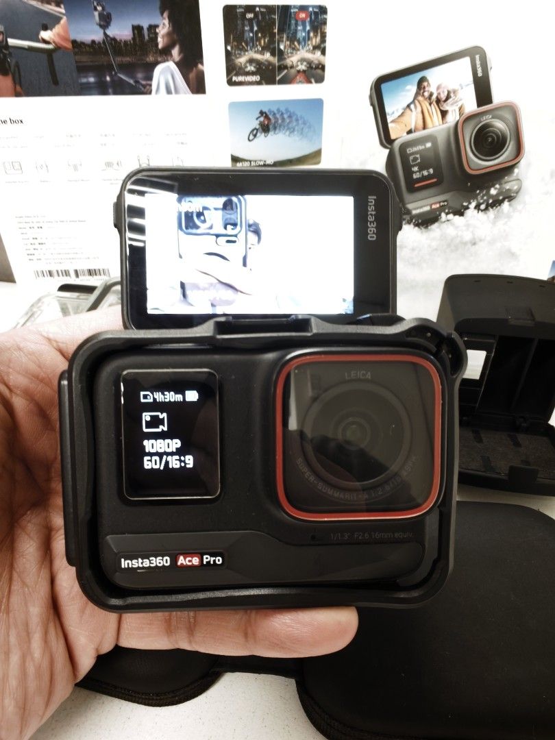 Insta360 Ace Pro Action Camera bundle (Category: Cameras) located in Manila. Submitted by vinzzalora83731 (Listing ID 1465157438, Image 3). Description: Insta360 Ace pro Baguio location, can do shipping, buyer handles shipping fee Rfs upgrade .