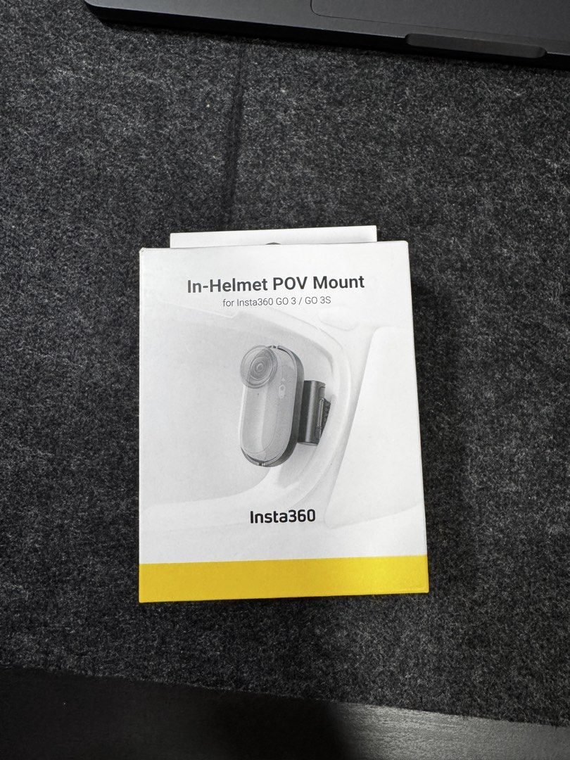 Insta360 Go 3s In-Helmet POV Mount (Category: Video Cameras) located in Valenzuela. Submitted by micduque (Listing ID 1465055836, Image 1). Description: - Compatible with: Insta360 GO 3 and GO 3S cameras - Inclusions: Mount, lanyard, manual, and adhesive - Perfect for capturing immersive POV motorcycle and cycling shots.