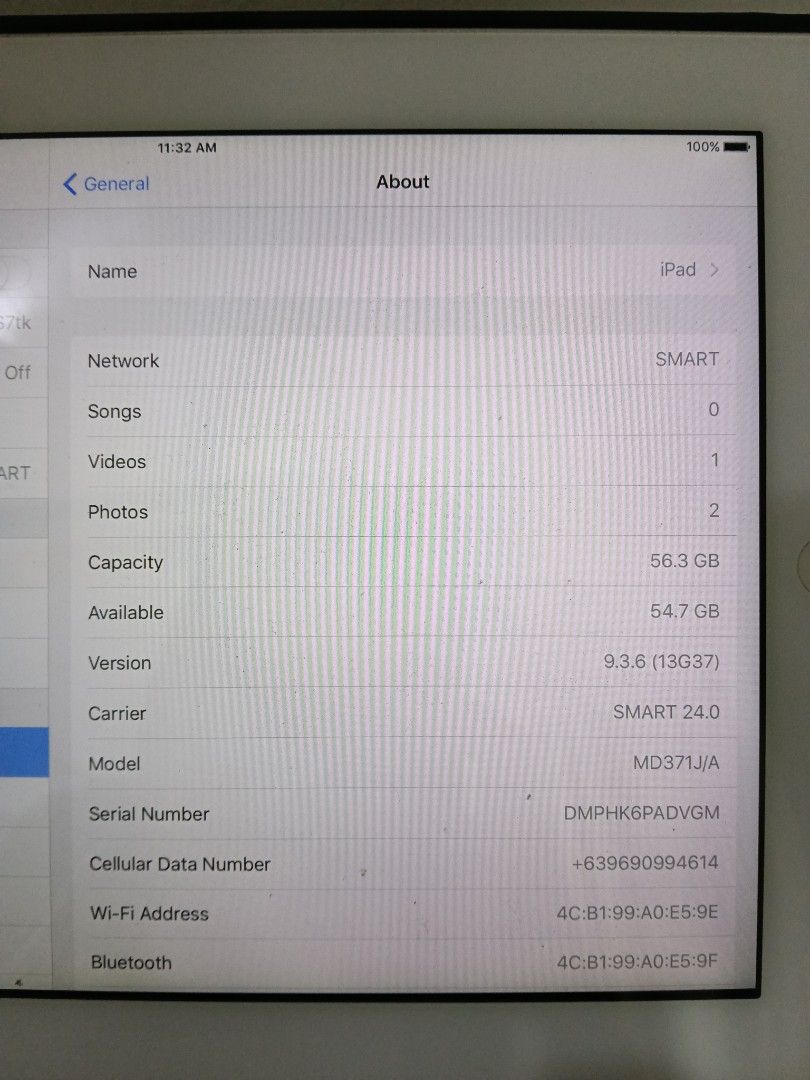 Ipad (Category: Laptops & Notebooks) located in Manila. Submitted by zenbear_6b2d8a (Listing ID 1464992880, Image 3). Description: no scratches at all.