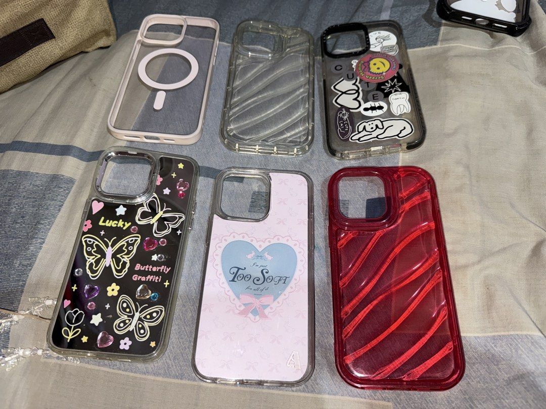 iPhone 14 Pro Max Cases (Category: Cases & Sleeves) located in Manila. Submitted by alcs1925 (Listing ID 1465073399, Image 3). Description: Take all for ₱2000 or ₱150-₱200 each.