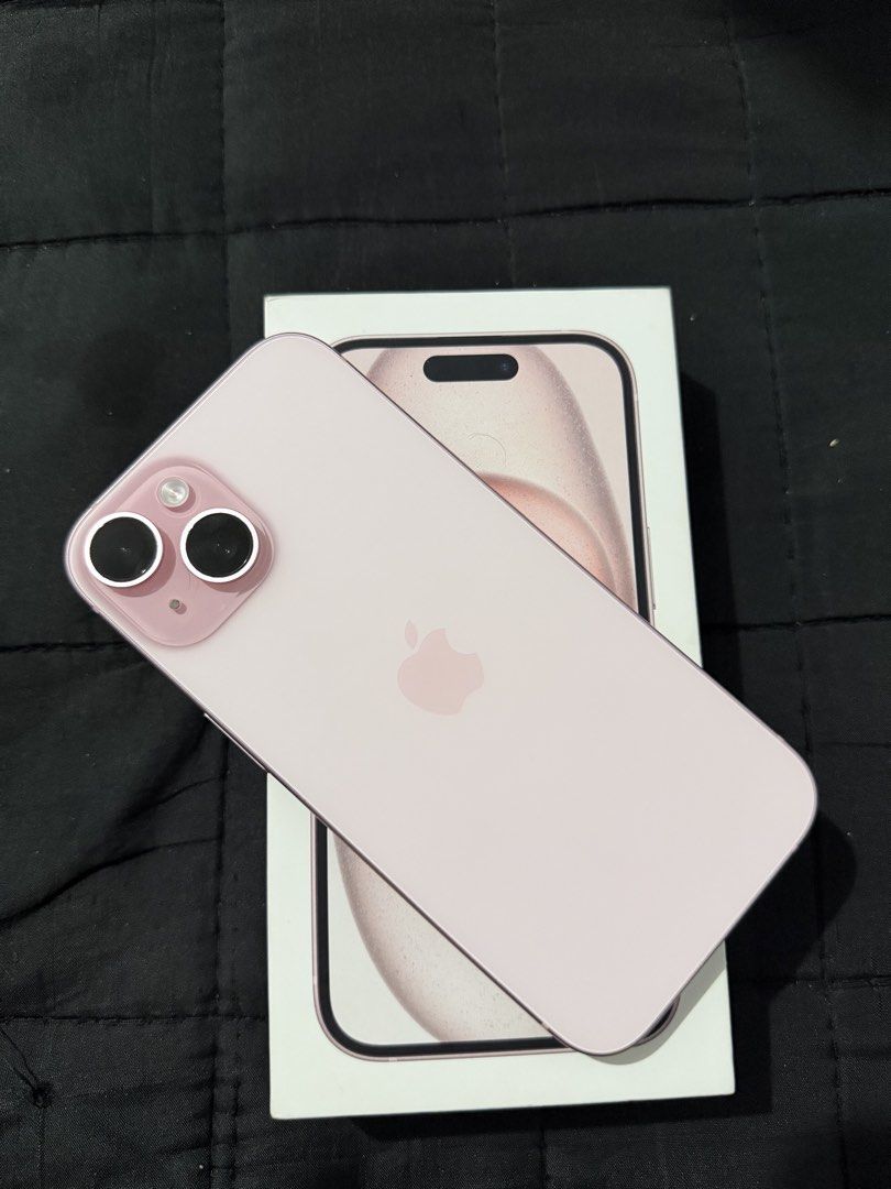Iphone 15 128gb pink 100% batt (Category: iPhone 15 Series) located in Manila. Submitted by jmdelfin23 (Listing ID 1465112838, Image 3). Description: For sale !!! Iphone 15 128gb pink Factory unlocked 100% batthealth 124 cyclecount Local variant / ntc 3mos old underwarranty til July 2027 Comes with box , unit and cord No issues almost new 28,890 Meetup; Commonwealth qc Sm north Trinoma Munoz or halfway.