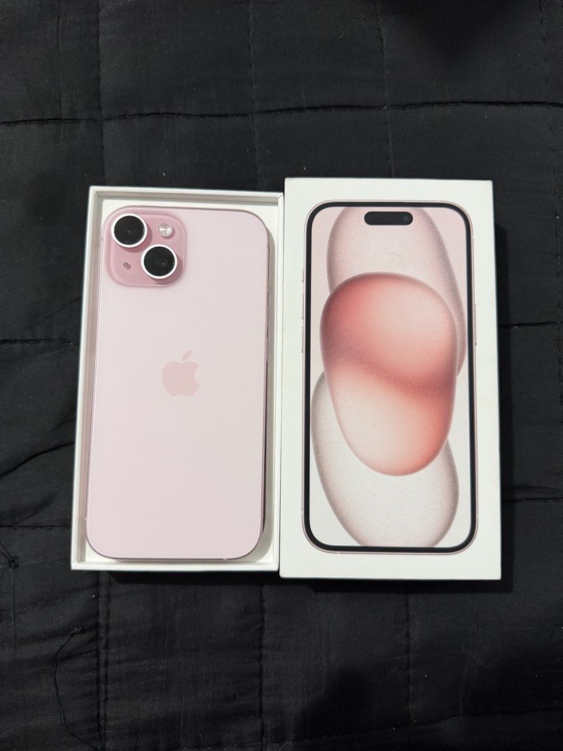 Iphone 15 128gb pink 100% batt (Category: iPhone 15 Series) located in Manila. Submitted by jmdelfin23 (Listing ID 1465112838, Image 1). Description: For sale !!! Iphone 15 128gb pink Factory unlocked 100% batthealth 124 cyclecount Local variant / ntc 3mos old underwarranty til July 2027 Comes with box , unit and cord No issues almost new 28,890 Meetup; Commonwealth qc Sm north Trinoma Munoz or halfway.