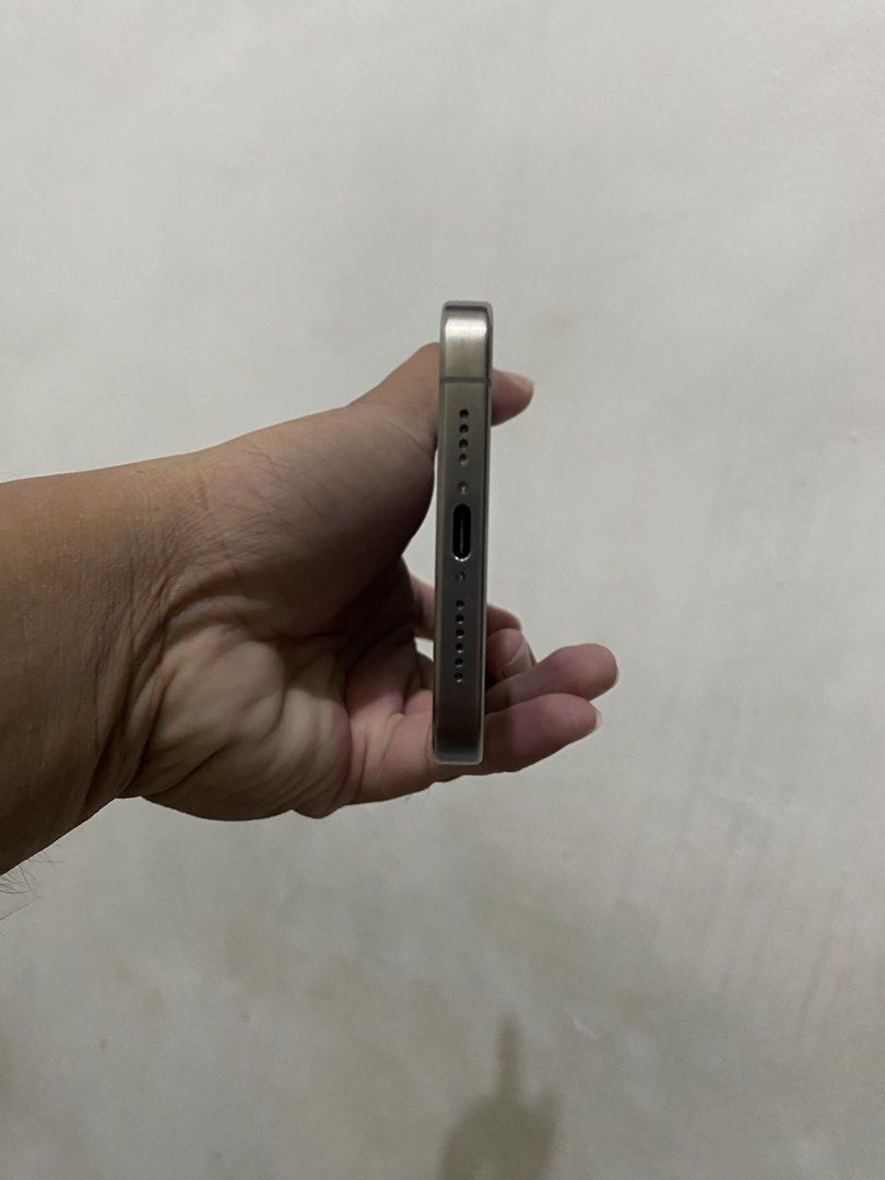 Iphone 15promax (Category: iPhone 15 Series) located in Caloocan City. Submitted by luwis.0521 (Listing ID 1465001967, Image 1). Description: For sale or swap sa lower unit +cash Iphone 15promax natural titanium 🤍 256gb 86 battery health✅ Face id ✅ True tone ✅ No sim restrictions ✅ Unli reset unli check all u want ✅ Unit orig cord and case only ✅ Issue some scratches on screen and 1 on cam lens but not affected on performance Not rush auto pass 