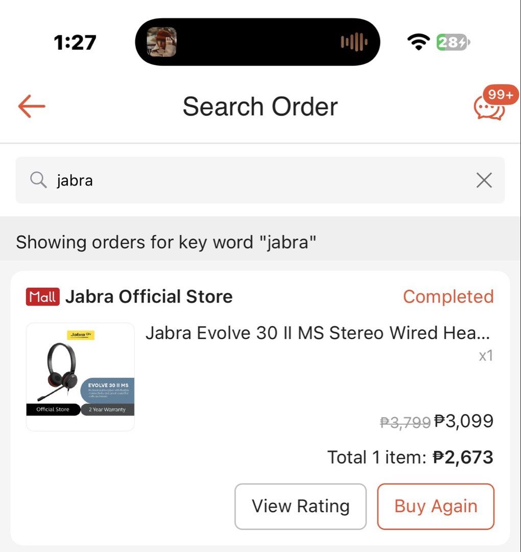 Jabra Evolve 30 II MS + Logitech G203 2nd Gen (Category: Headphones & Headsets) located in Manila. Submitted by bunnrchives (Listing ID 1465160729, Image 2). Description: • Jabra Evolve 30 II MS Stereo • Logitech G203 2nd Gen 8,000 DPI (Black) ₱2,000 for two items (negotiable) - Used for a year, well-maintained, fully functional, and working perfectly. - Plug & Play - No box but with dust bag (see attached photo) - RFS: upgraded.
