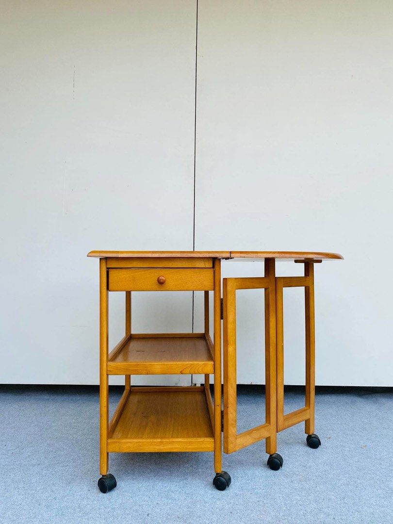 “JAPAN SURPLUS” FOLDING BAR CART / EXTENDABLE TABLE (Category: Tables & Sets) located in Bulacan. Submitted by monmon555 (Listing ID 1465091934, Image 2). Description: “JAPAN SURPLUS” FOLDING BAR CART / EXTENDABLE TABLE SIZE: 34L-18L” x 24W” x 28H” inches (AS-IS ITEM) IN GOOD CONDITION.