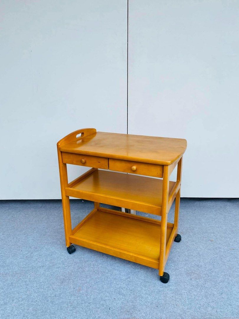 “JAPAN SURPLUS” SERVICE TROLLEY / BAR CART (Category: Tables & Sets) located in Bulacan. Submitted by monmon555 (Listing ID 1465092207, Image 2). Description: “JAPAN SURPLUS” SERVICE TROLLEY / BAR CART SIZE: 25L” x 17W” x 29H” inches (AS-IS ITEM) IN GOOD CONDITION.