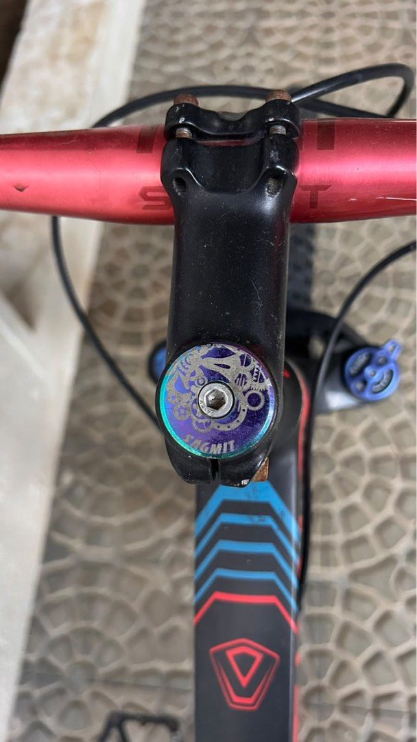 Java Mountain Bike (Category: Bicycles) located in Manila. Submitted by veeroonniiccaa (Listing ID 1465056639, Image 2). Description: - Upgraded mountain bike setup, ready for your next build - Shimano Deore rear derailleur for smooth shifting - Novatec rear hub with eye-catching red anodized accents - Sagmit Brooklyn 780mm alloy handlebar (red, 7-degree sweep) - All Terra crankset paired with durable Rockbros flat pedals - Minor dirt and dust fr
