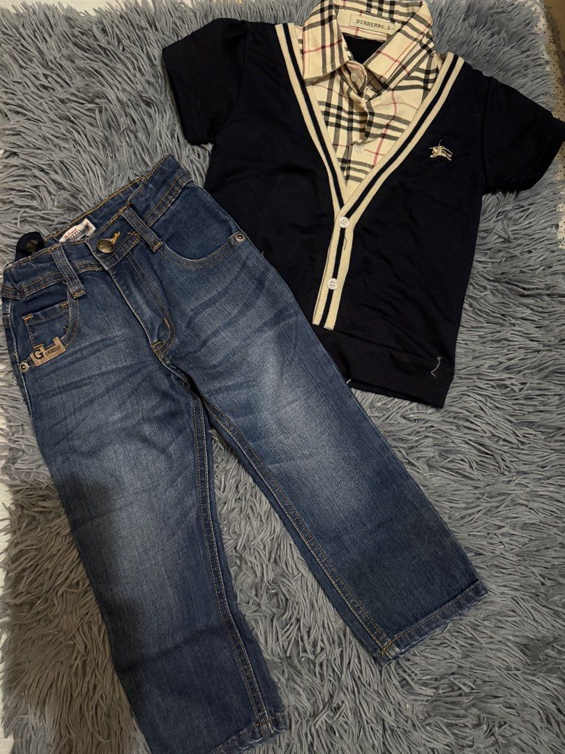 Jeans and Polo (Category: Babies & Kids Fashion) located in Paranaque City. Submitted by daiane16 (Listing ID 1465168465, Image 1). Description: What you see is what you get in verry good condition used once 3-4 years old .