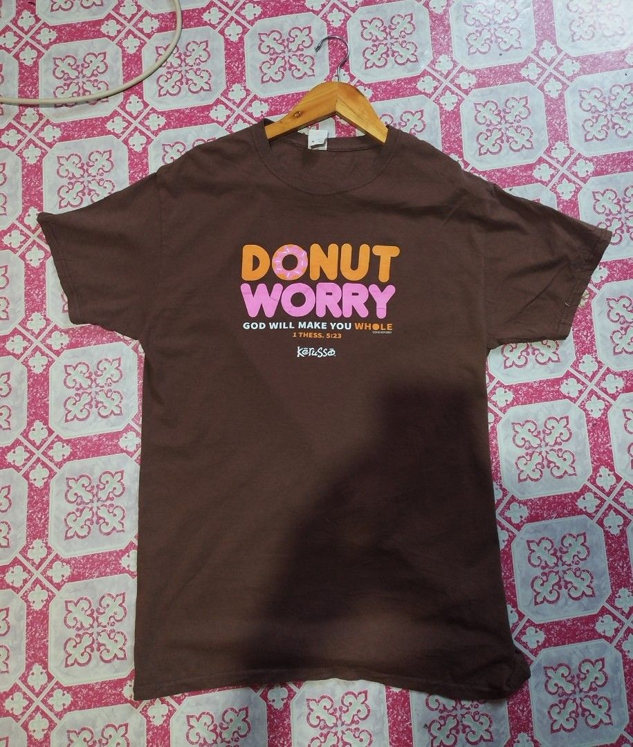 Jesus tee - donut worry" (Category: Tshirts & Polo Shirts ) located in Maasin. Submitted by bonitofer (Listing ID 1465012774, Image 2). Description: Jesus tee Fruit of a loom tag Medium 19x28 550+sf.