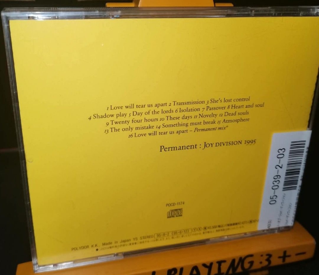 Joy Division - Permanent 1995 (CD) (Category: CDs & DVDs) located in Pasig City. Submitted by windowlicker (Listing ID 1459324958, Image 3). Description: - Listings without photos are still in transit and are expected to arrive within the week - Near Mint condition (case not graded) - MOD: J&T or Lalamove - MOP: Gcash.