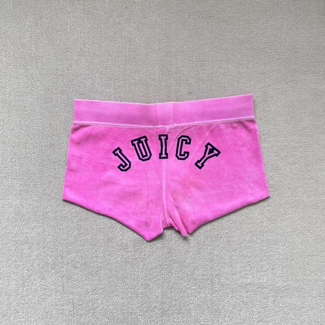 juicy couture bundle dolphin shorts (Category: Shorts) located in Limay. Submitted by budolfindsrawrawr (Listing ID 1465076356, Image 2). Description: juicy c green booty shorts - w29/30 h17 l11 juicy c pink booty shorts - w28/30 h17 l11.5.