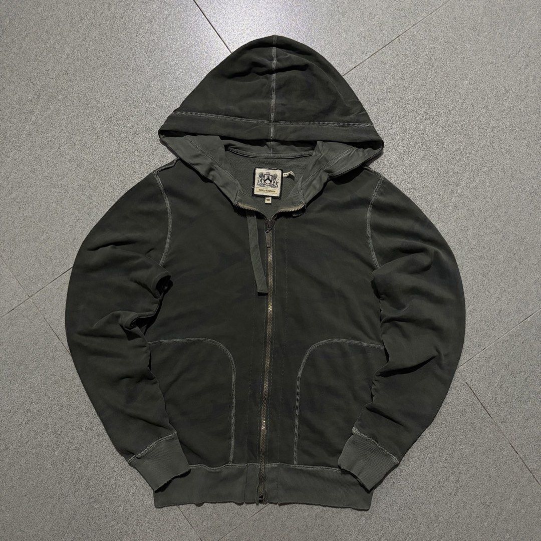 Juicy Couture Zip-up Hoodie (Category: Coats, Jackets and Outerwear) located in Talisay. Submitted by re_sell01 (Listing ID 1465007658, Image 1). Description: Juicy Couture Zip-up Hoodie Medium W21.5 L29 Faded Camou Design Distressed Ribbings Excellent Condition 399 Shipped.