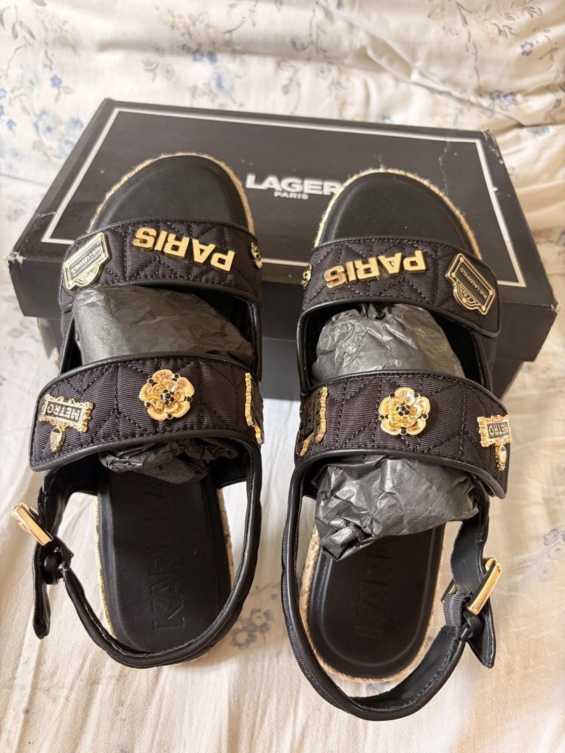Karl Lagerfeld Sandals (Category: Flats & Sandals) located in Cabanatuan. Submitted by wildcrystal_26 (Listing ID 1464983343, Image 1). Description: Karl Lagerfeld Paris Charlay Rue Pins Espadrilles Slingback BNIB Authentic .