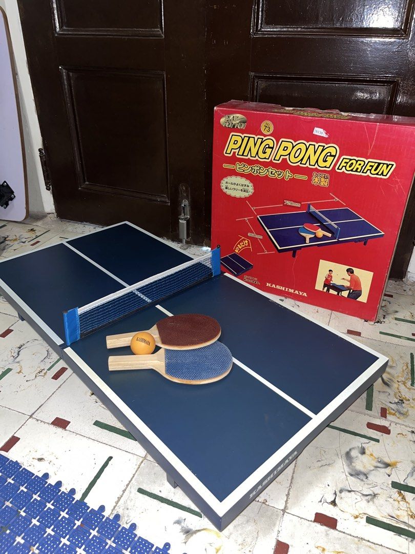 Kashimaya Ping Pong For Fun Set (Category: Racket and Ball Sports) located in Nagcarlan. Submitted by tarabumilikana00 (Listing ID 1464983045, Image 1). Description: 60’s- 70’s Vintage Japanese leisure toy complete set.