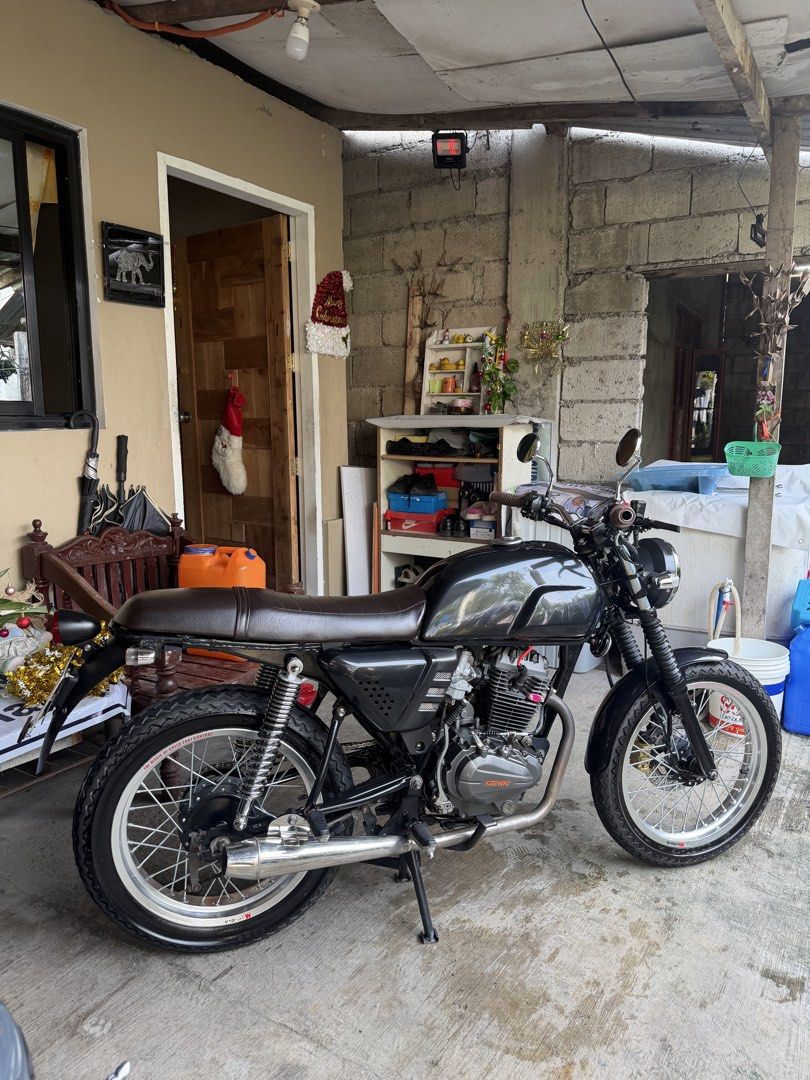 Keeway Cafe Racer 152 (Category: Motorbikes for Sale) located in Balagtas. Submitted by mjandrada106652 (Listing ID 1457268842, Image 3). Description: For sale Keeway CR152 2022 Model Good running condition Updated PMS Original OR/CR Open deed of sale ID w/ signature Unregistered July 2026 34k odo Upgrades: Cordial Sawtooth Tires 90/70f 120/70r Moritech rim 2.15f 3.00r Oversized spokes 8G Rcb tire valve cap Owens 355mm shock 15-45 sprocket set Ne